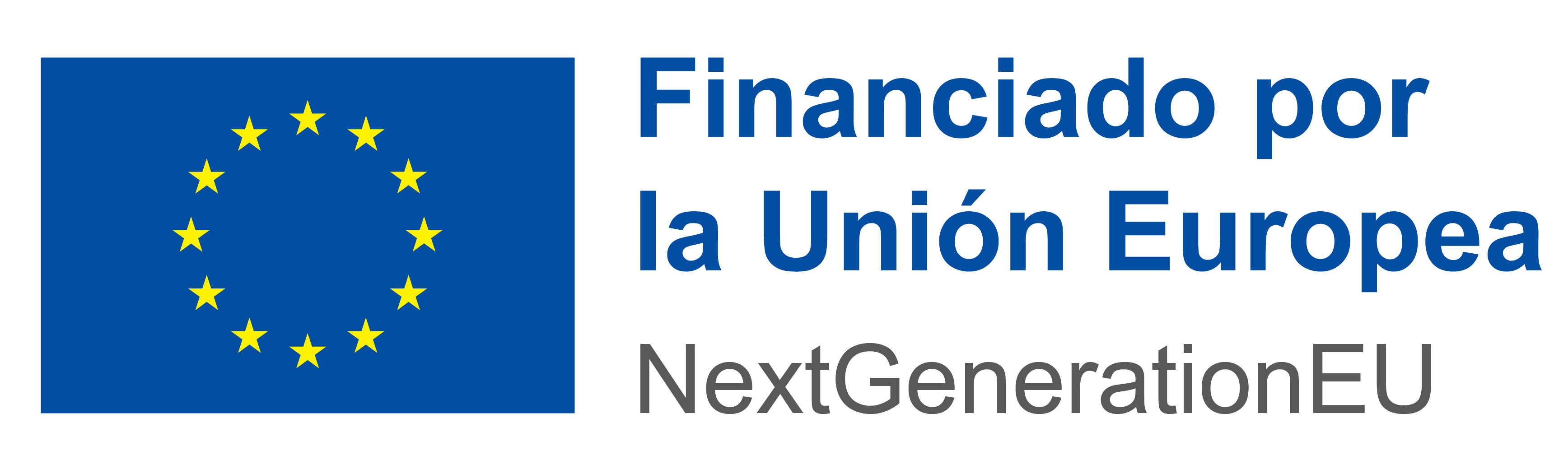FONDOS FEDER + emblema de la Unión Europea + Financiado por la Unión Europa - NextGenerationEU